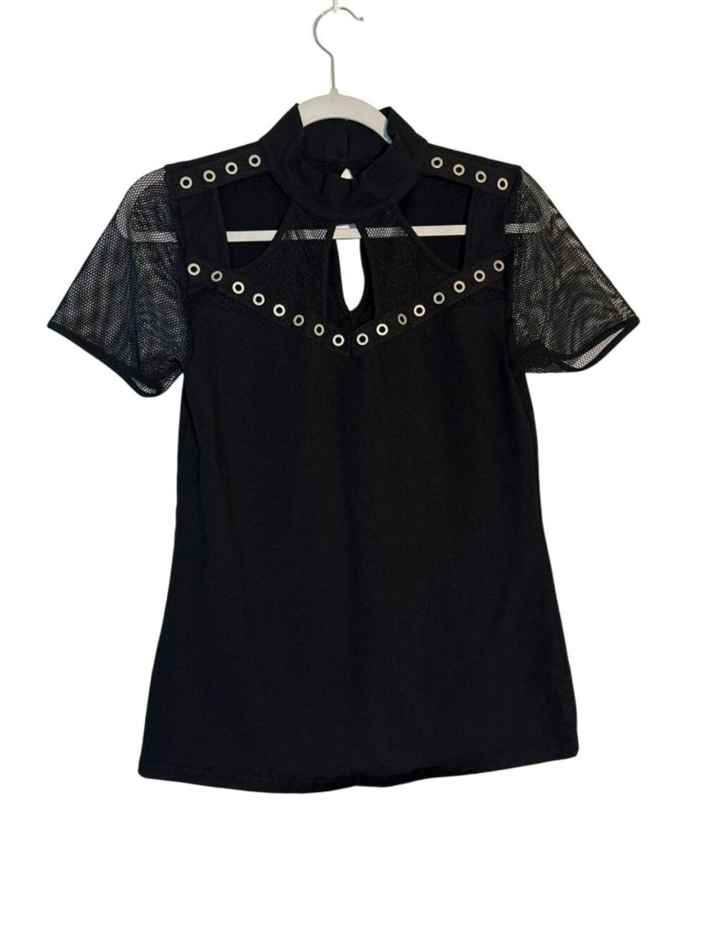 Torrid Night Fall Foxy Fishnet Cut-Out Tee Size 00 (Medium)